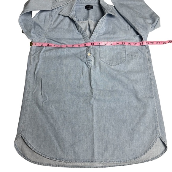 J Crew Chambray Long Sleeve Top - Picture 6 of 9